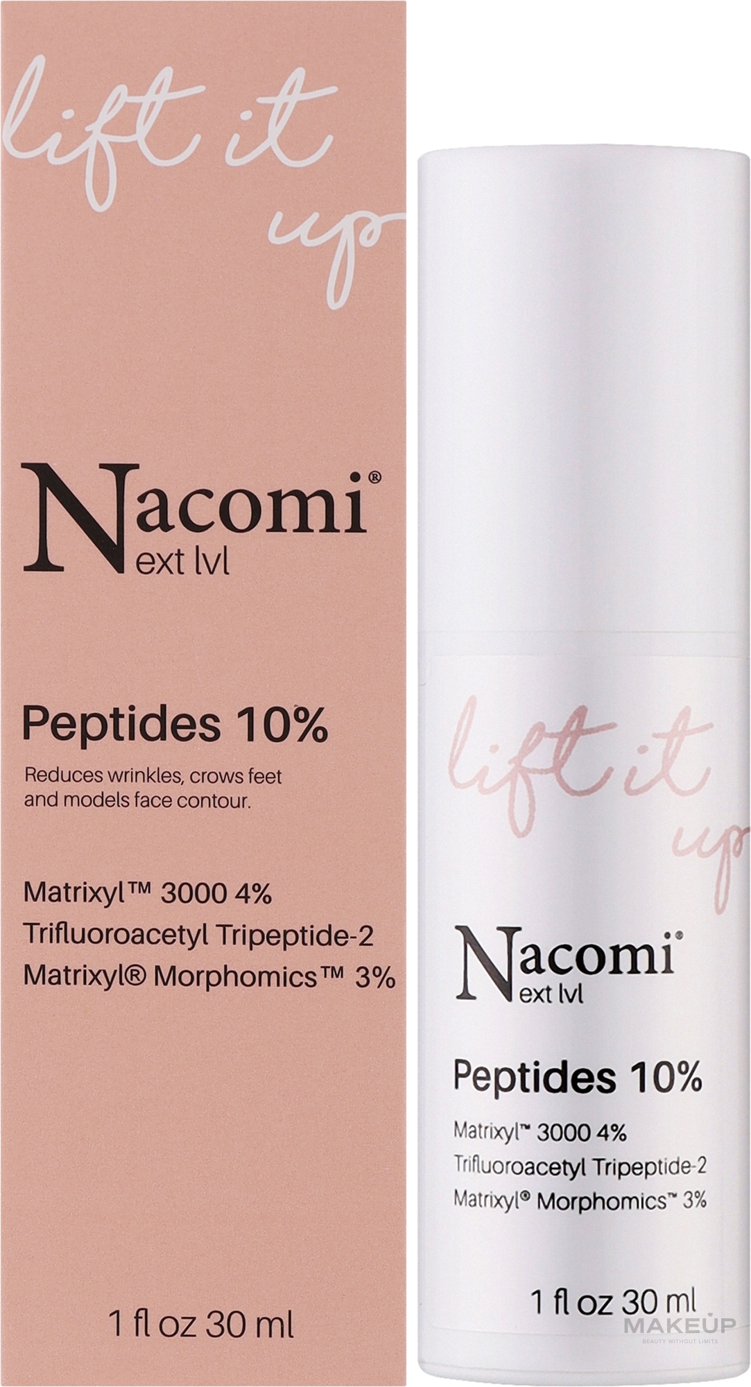 Лифтинг-сыворотка для лица - Nacomi Next Level Lift It Up Peptides 10% — фото 30ml