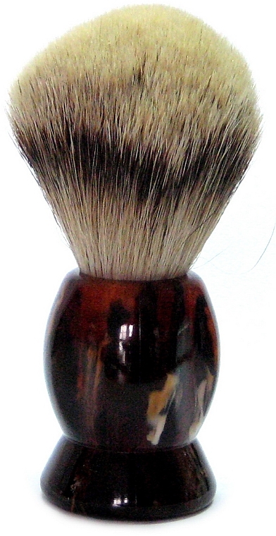 Помазок для гоління з ворсом борсука, пластик, темно-коричневий - Golddachs Silver Tip Badger Plastic Havanna — фото N1