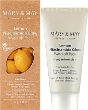 Очищувальна маска для вирівнювання тону шкіри з ніацинамідом - Mary & May Lemon Niacinamide Glow Wash Off Pack — фото N2