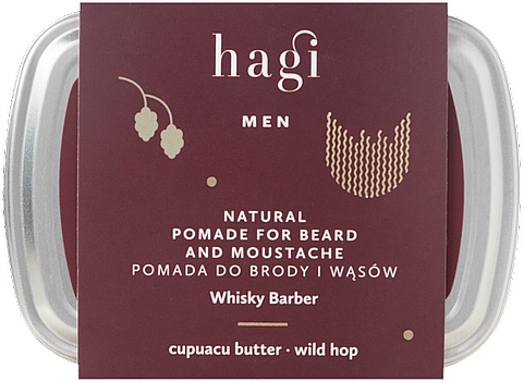 Помада для бороди - Hagi Men Whiskey Barber Pomade — фото N1
