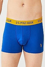 Трусы-шорты для мужчин, 3шт (sax pattern, grey melange, sax) - U.S. Polo Assn — фото N3