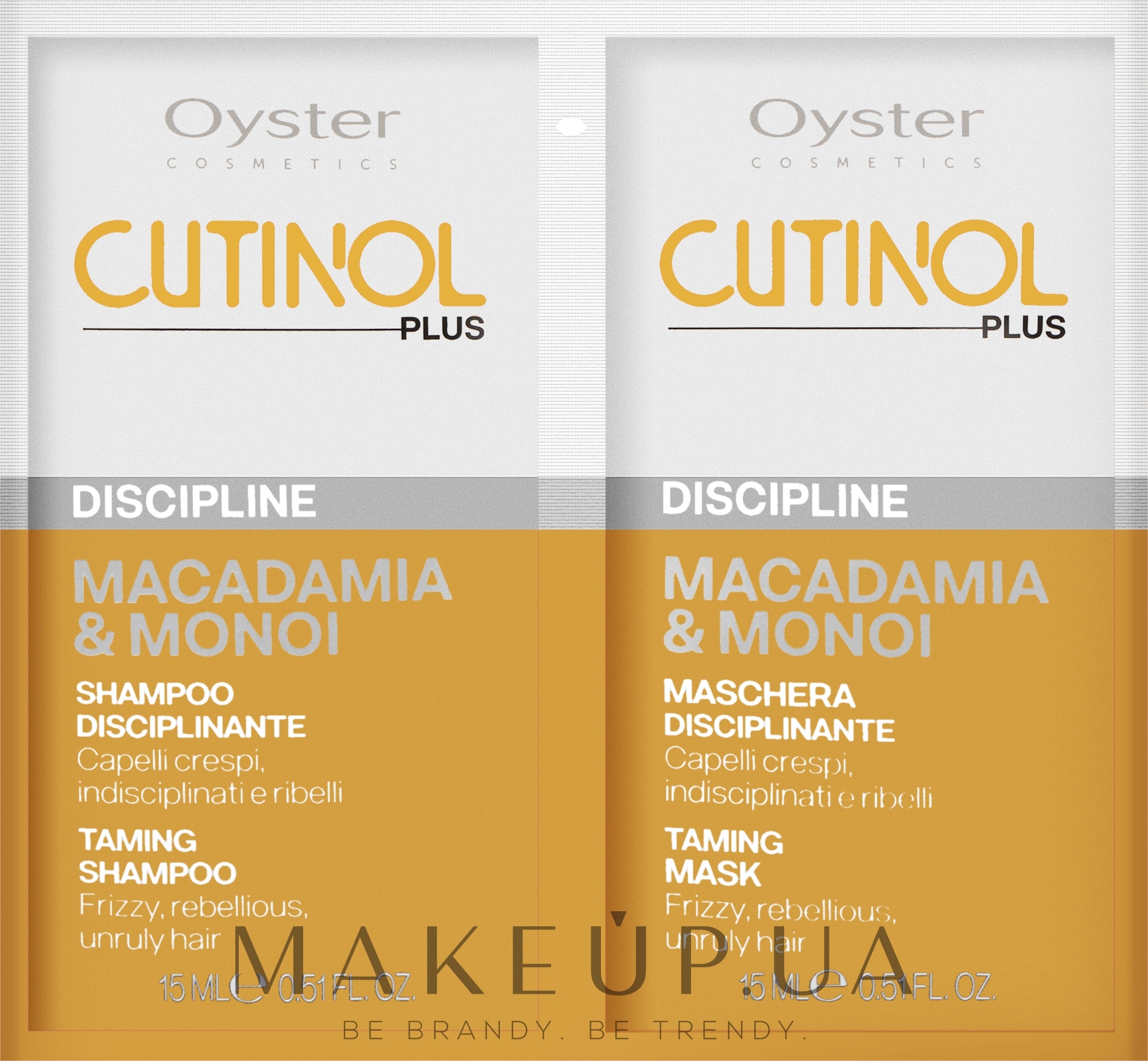 Набор пробников для волос - Oyster Cosmetics Cutinol Plus Dascipline (mask/15ml + sh/15ml) — фото 2x15ml