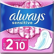 Гігієнічні прокладки, 10 шт. - Always Sensitive Ultra Super Plus — фото N1