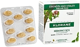 Харчова добавка для волосся й нігтів - Klorane Keratin Caps Suplement Dietary Hair & Nails — фото N1