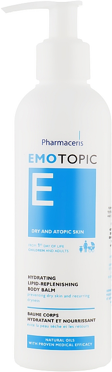 Увлажняющий бальзам для сухой и склонной к атопическому дерматиту кожи - Pharmaceris E Emotopic Hydrating Lipid-Replenishing Body Balm — фото N2