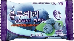 Парфумерія, косметика Мило з ефектом пілінгу "Чорниця" - Juno Blueberry Perfumed Peeling Soap