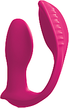Вібростимулятор з подвійним впливом і пультом, рожевий - PipeDream Threesome Double Ecstasy Pink — фото N4