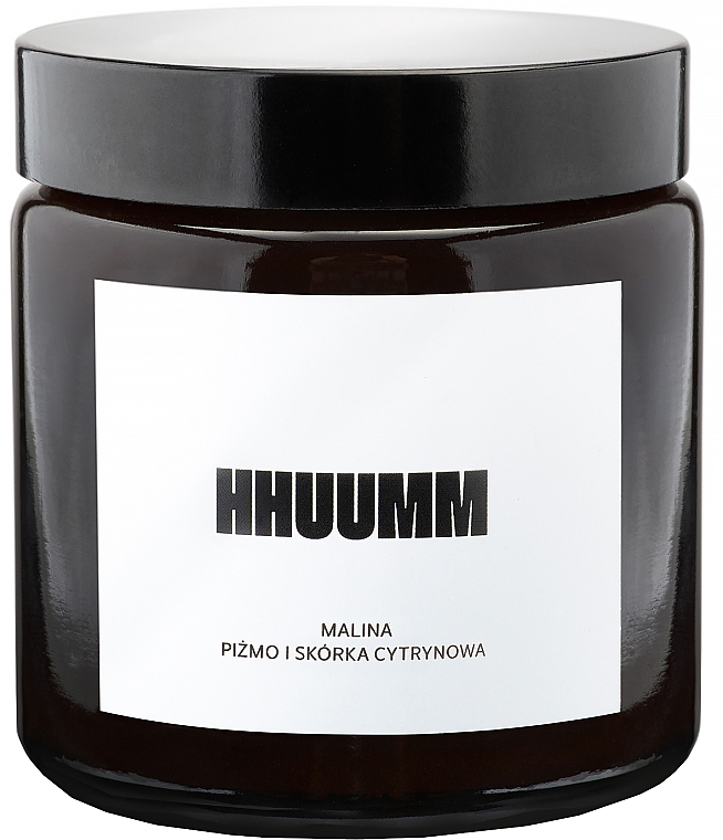 Натуральна соєва свічка з ароматом малини, мускусу, цедри лимона - Hhuumm — фото N1