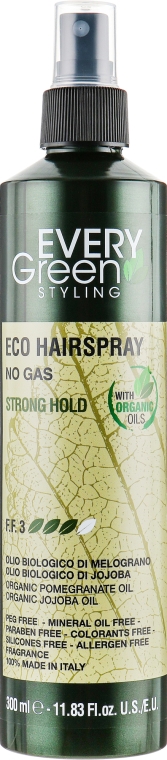 Экологический лак-спрей без газа сильной фиксации - EveryGreen Eco Spray No Gas Strong — фото N1