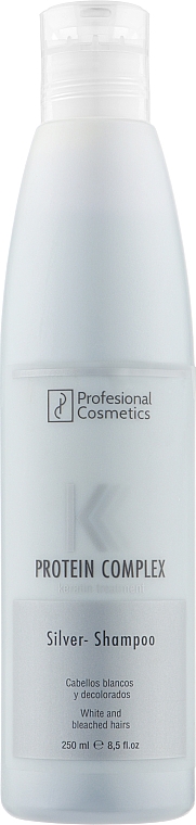 Шампунь для нейтрализации желтизны - Profesional Cosmetics Protein Complex Silver Shampoo — фото N1