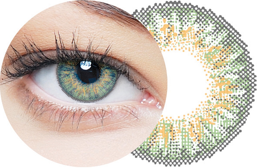 Цветные контактные линзы, зеленые, 2 шт. - Clearlab Clearcolor 55 — фото N2