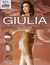 Колготки для женщин "Slim" 20 den, cappuccino - Giulia — фото N1