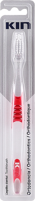 Ортодонтична зубна щітка, червона - Kin Orthodontics Toothbrush — фото N1