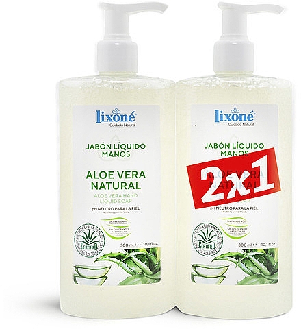 Набор - Lixon Aloe Vera Natural Hand Soap (h/soap/2x300ml) — фото N1