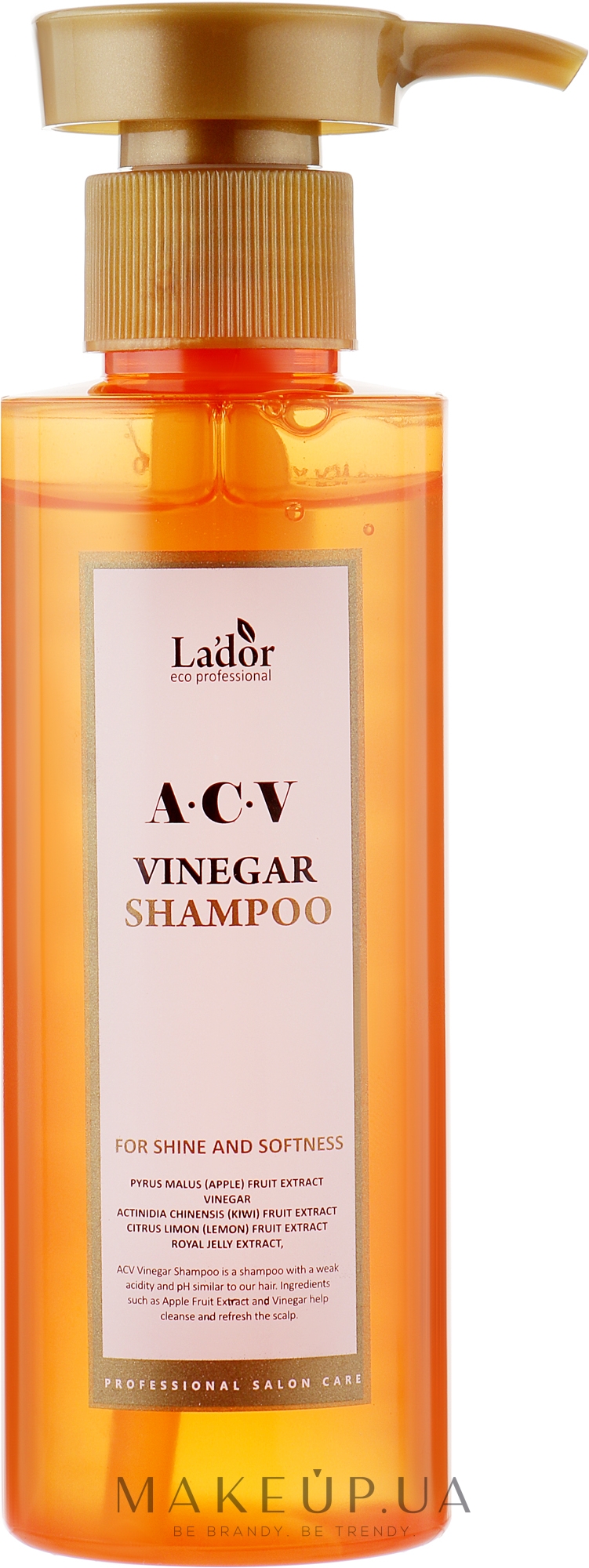 Глубокоочищающий шампунь с яблочным уксусом - La'dor ACV Vinegar Shampoo — фото 150ml