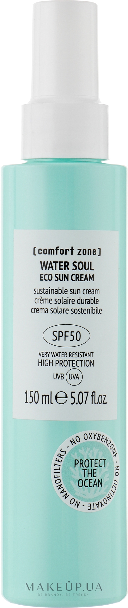 Сонцезахисний крем для обличчя - Comfort Zone Water Soul Eco Sun Cream SPF30 — фото 150ml