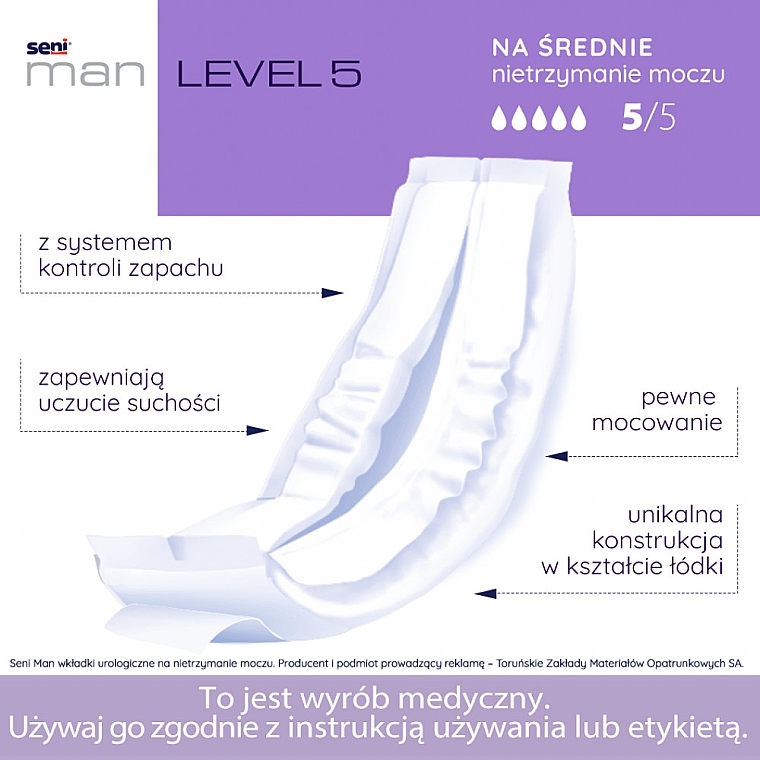 Урологічні прокладки для чоловіків Seni Man Super Level 5, 15 шт. - Seni — фото N3