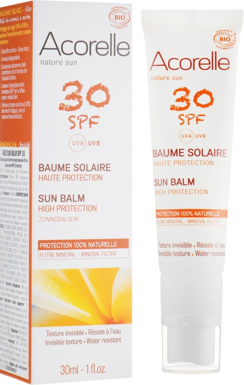 Солнцезащитный бальзам для лица - Acorelle Sun Balm High Protection SPF30