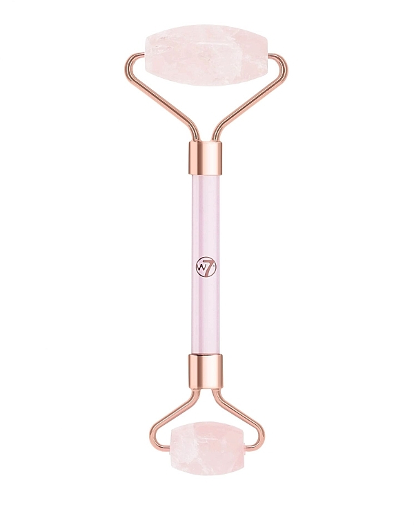Кварцевий ролер для обличчя, рожевий - W7 Cosmetics Rose Quartz Face Roller — фото N1