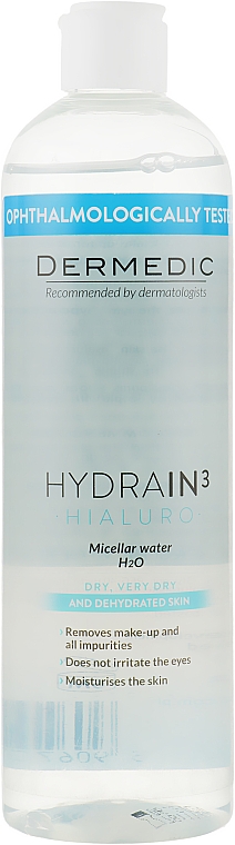 Мицеллярная жидкость - Dermedic Hydrain 3 H2O — фото N3