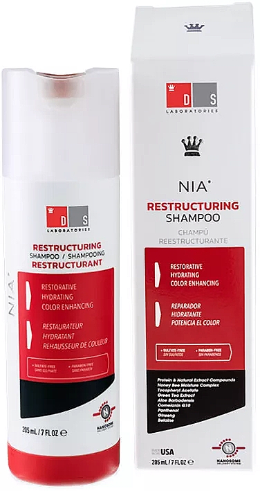 Шампунь відновлювальний - DS Laboratories Nia Restructuring Shampoo — фото N1