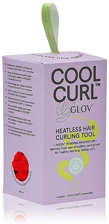 Бігуді для холодного завивання волосся, в коробці, червоні - Glov Cool Curl Box Red — фото N2