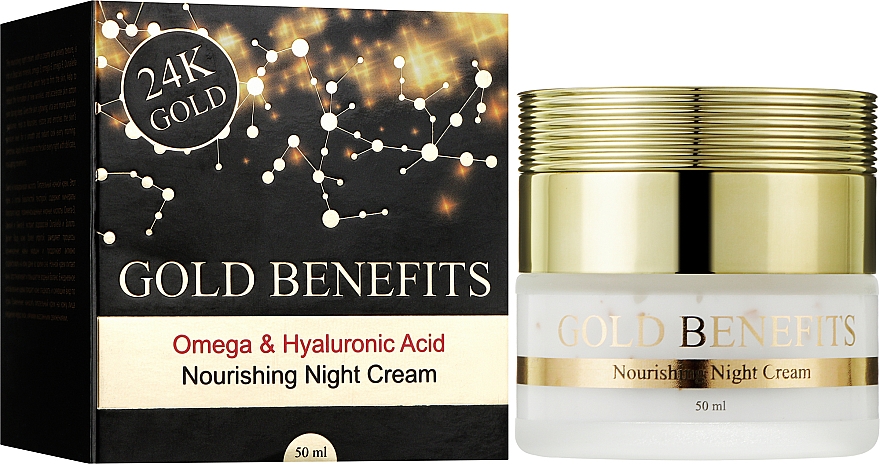 Живильний нічний крем - Sea of Spa 24K Gold Gold Benefits Omega & Hyaluronic Acid Nourishing Night Cream — фото N2