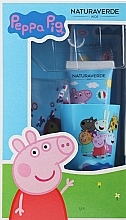 Набор - Naturaverde Kids Peppa Pig Oral Set (toothbrush/1pc + toothpaste/75ml + cup/1pc + bag/1pc) — фото N1