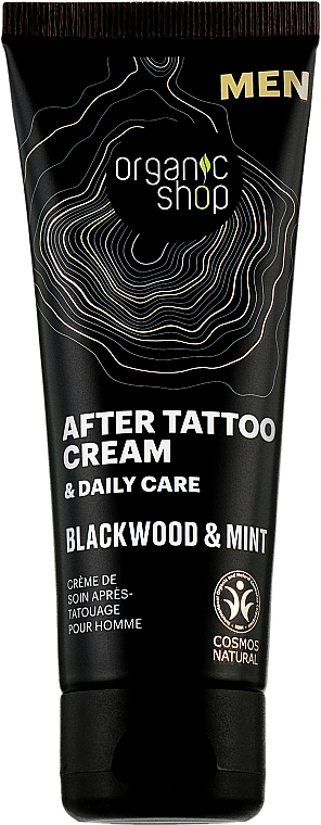 Крем для тела после татуировки "Blackwood and Mint" - Organic Shop Men After Tattoo Cream — фото N1