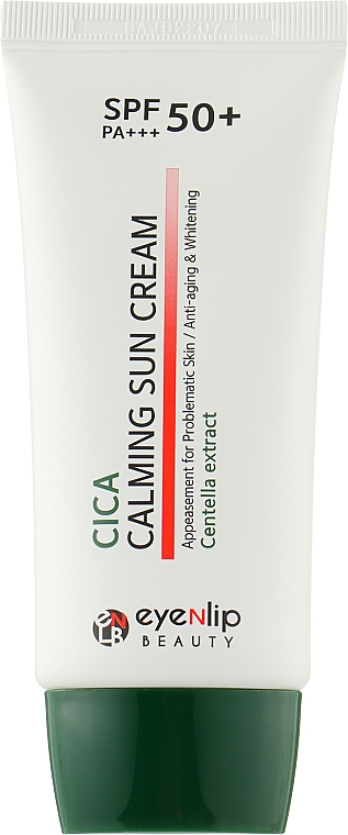 Заспокійливий сонцезахисний крем з центелою - Eyenlip Cica Calming Sun Cream SPF50+/PA — фото N1