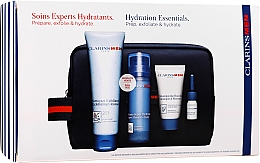 Духи, Парфюмерия, косметика Набор - Clarins Men Hydration Christmas (exf/125ml + balm/50ml + sh/gel/30ml + sh/oil/3ml)