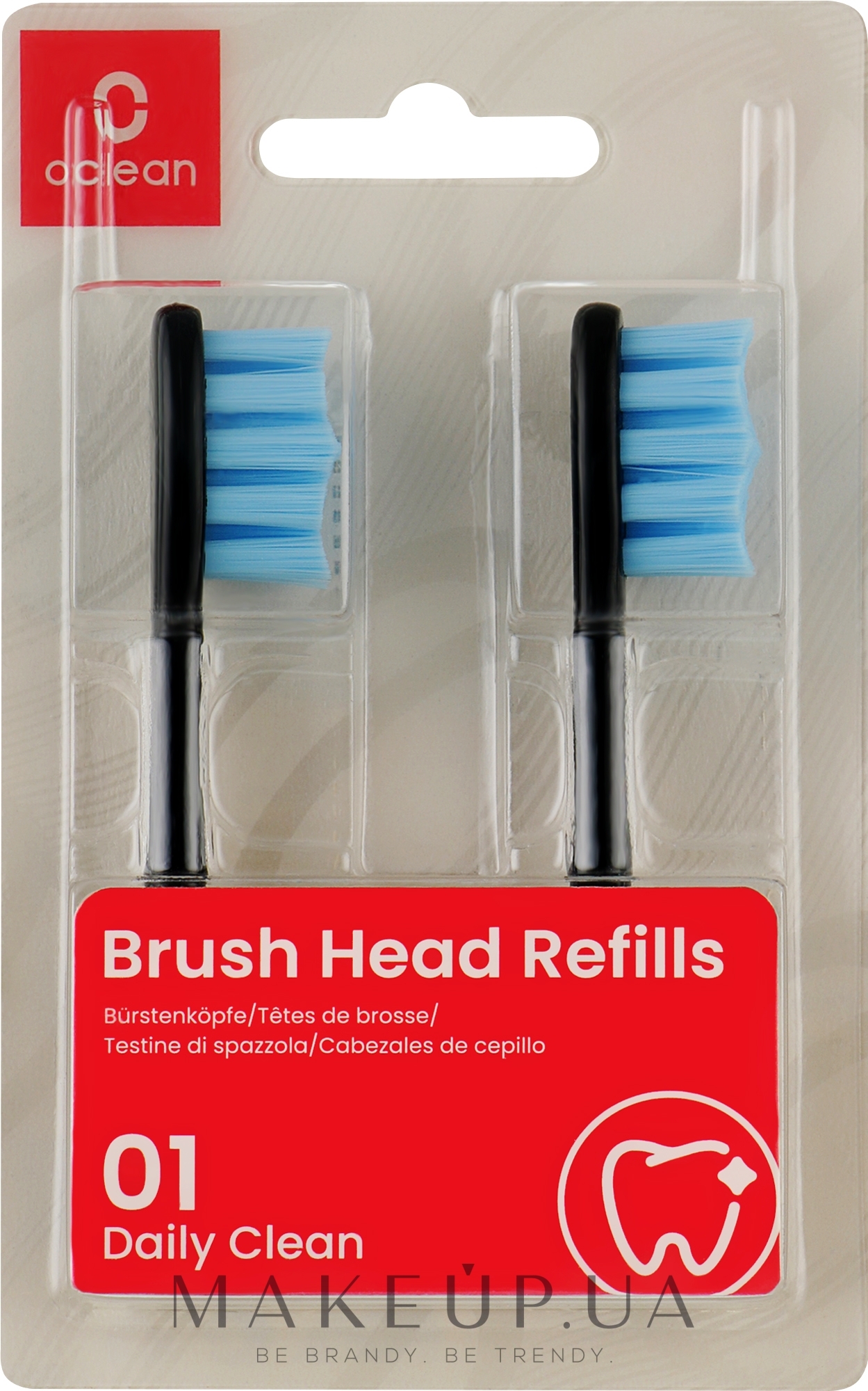 Насадки для електричної зубної щітки Standard Clean Soft, 2 шт., чорні - Oclean Brush Heads Refills — фото 2шт
