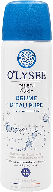 Зволожуючий спрей-міст для обличчя і тіла - O'lysee Beauty Waterspray — фото N1