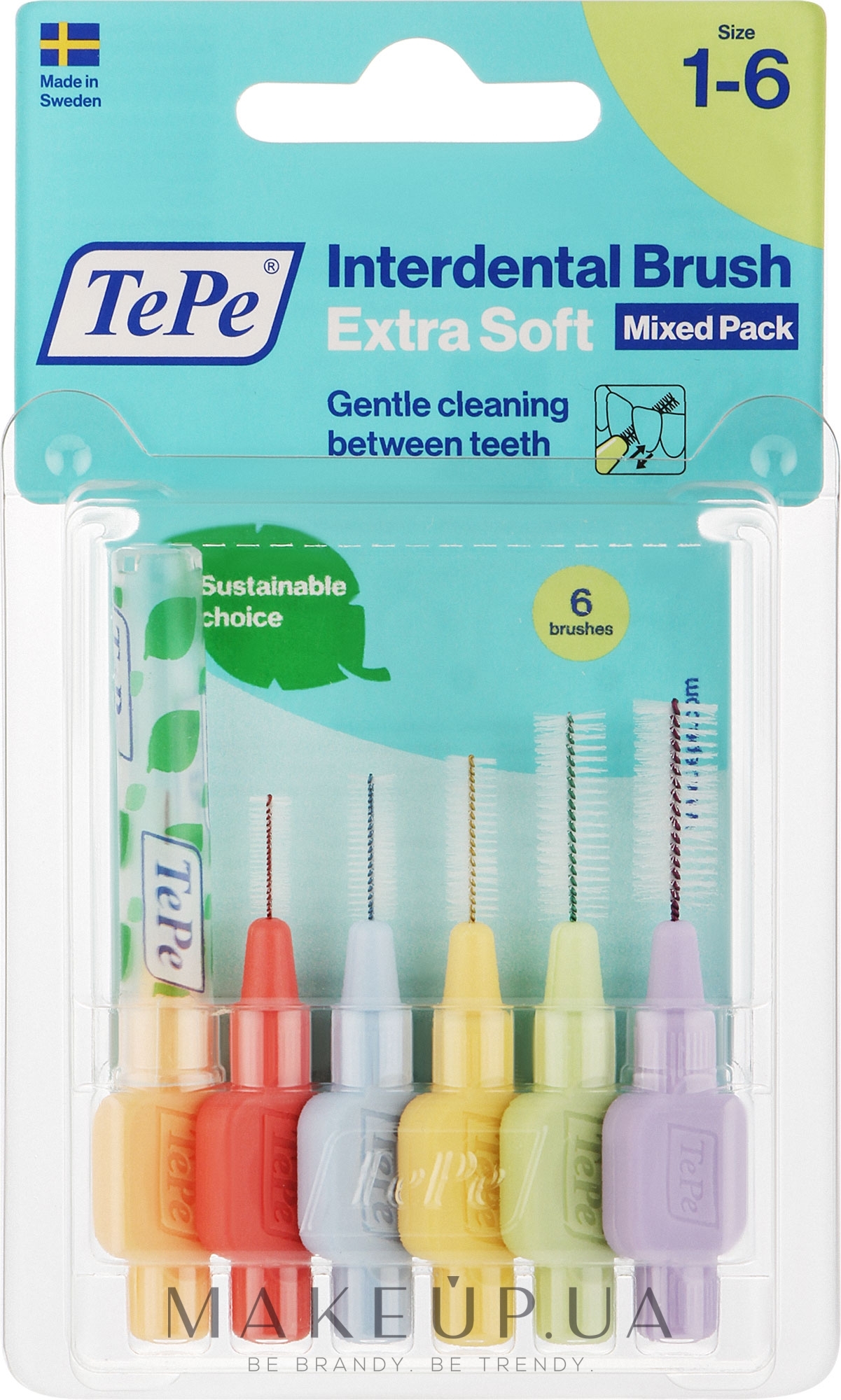 Набор межзубных ершиков - TePe Interdentale Brush Extra Soft Mixed Pack — фото 6шт