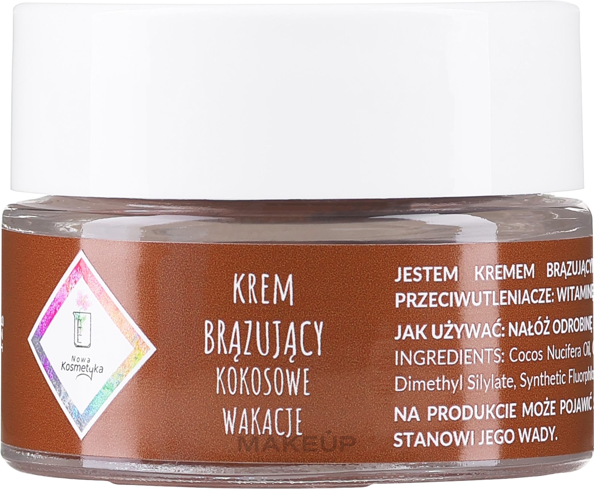 Бронзувальний крем для обличчя - Nowa Kosmetyka "Coconut Holidays" — фото 12g