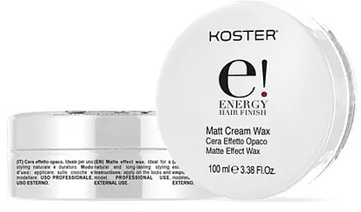 Матовый кремовый воск для волос - Koster Energy Matt Cream Wax — фото N1