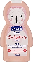 Засіб для миття волосся, тіла й обличчя "Цукерки" - On Line Le Petit Candy 3 In 1 Hair Body Face Wash — фото N1