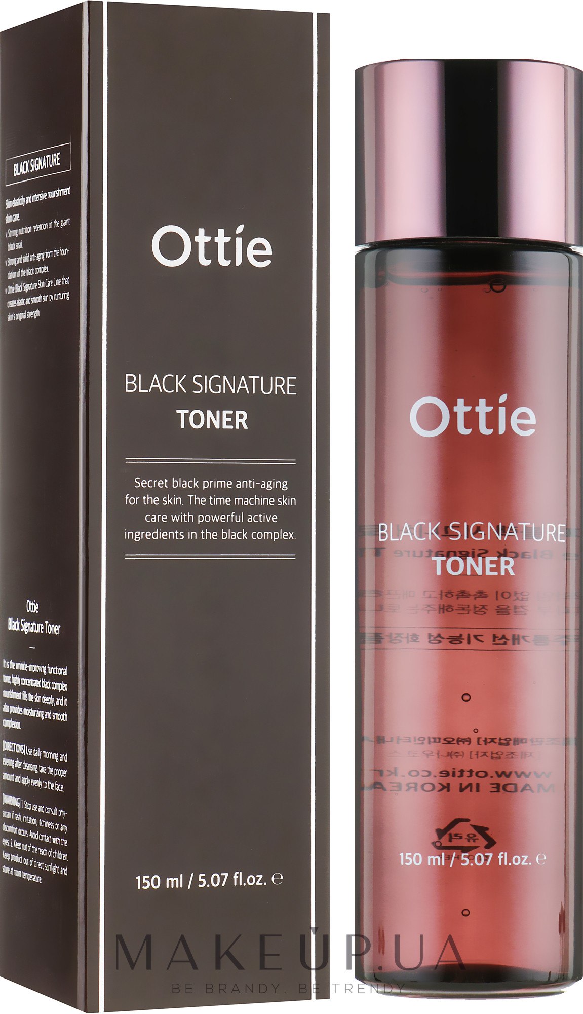 Тонер для обличчя з муцином чорного равлика - Ottie Black Signature Toner — фото 150ml