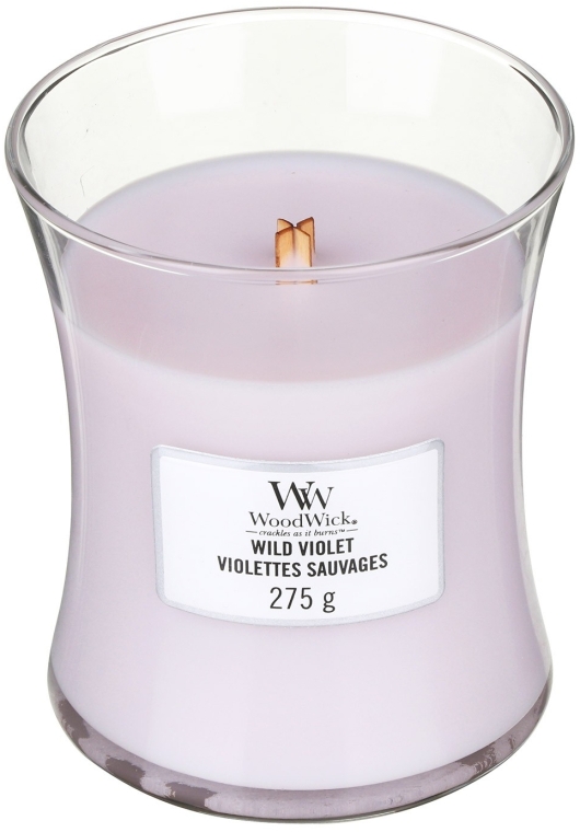 Ароматична свічка в склянці - WoodWick Hourglass Candle Wild Violet — фото N2