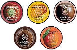 Духи, Парфюмерия, косметика Набор - The Body Shop Travel Exclusive Lip Butter Collection (lip/balm/5x10ml)