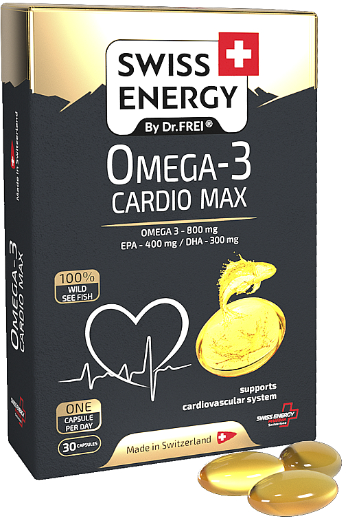 Збалансований комплекс жирних кислот - Swiss Energy Omega-3 Cardio Max — фото N1