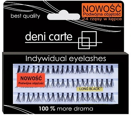 Вії накладні, подвійний об'єм - Deni Carte Fake Eyelashes DL — фото N1