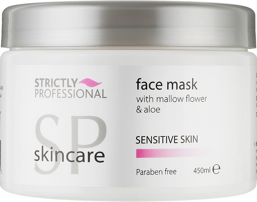 Ніжна заспокійлива маска з екстрактом алое для чутливої шкіри обличчя - Strictly Professional SP Skincare Face Mask For
