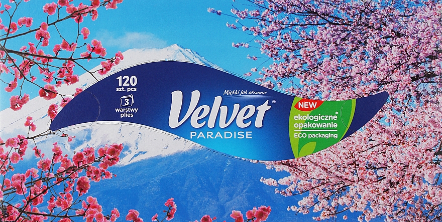 Серветки "Парадіз", 3 шари, 120 шт., квіти - Velvet — фото N2