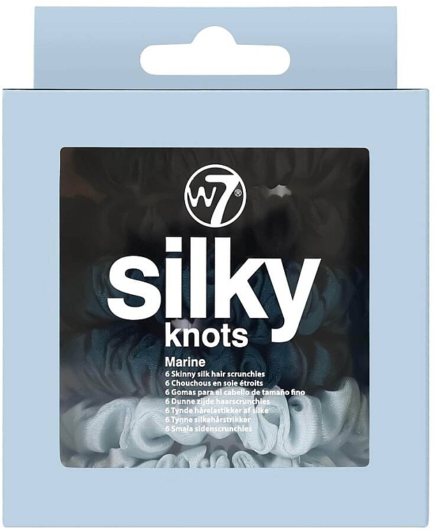 Набор резинок для волос, 6 шт - W7 Cosmetics Silky Knots Marine — фото N1