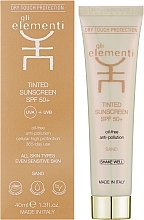 Сонцезахисний крем SPF 50+ (тонований) - Gli Elementi Tinted Sunscreen SPF 50+ — фото N2