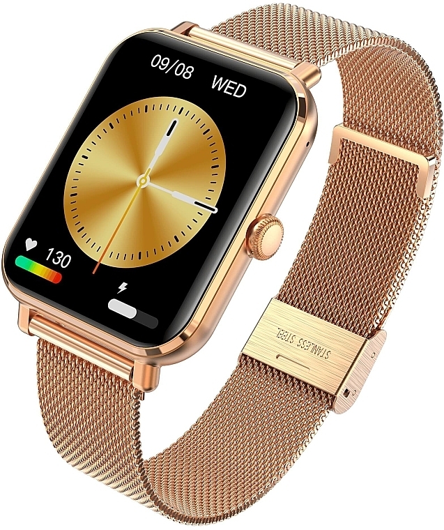 Смарт-часы, золото, металл - Garett Smartwatch GRC Classic — фото N3