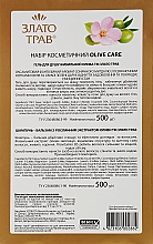 Набір "Олива" - Velta Cosmetic Злато трав (shmp/500ml + sh/gel/500ml) — фото N4