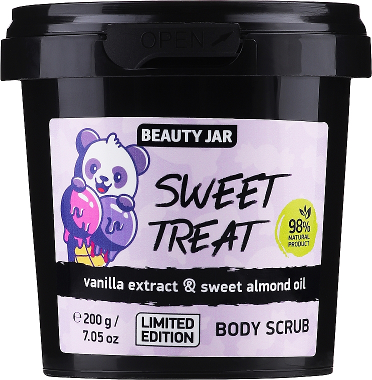Скраб для тіла "Екстракт ванілі та олія солодкого мигдалю" - Beauty Jar Sweet Treat Vanilla Extract & Sweet Almond Oil Body Scrub — фото N1