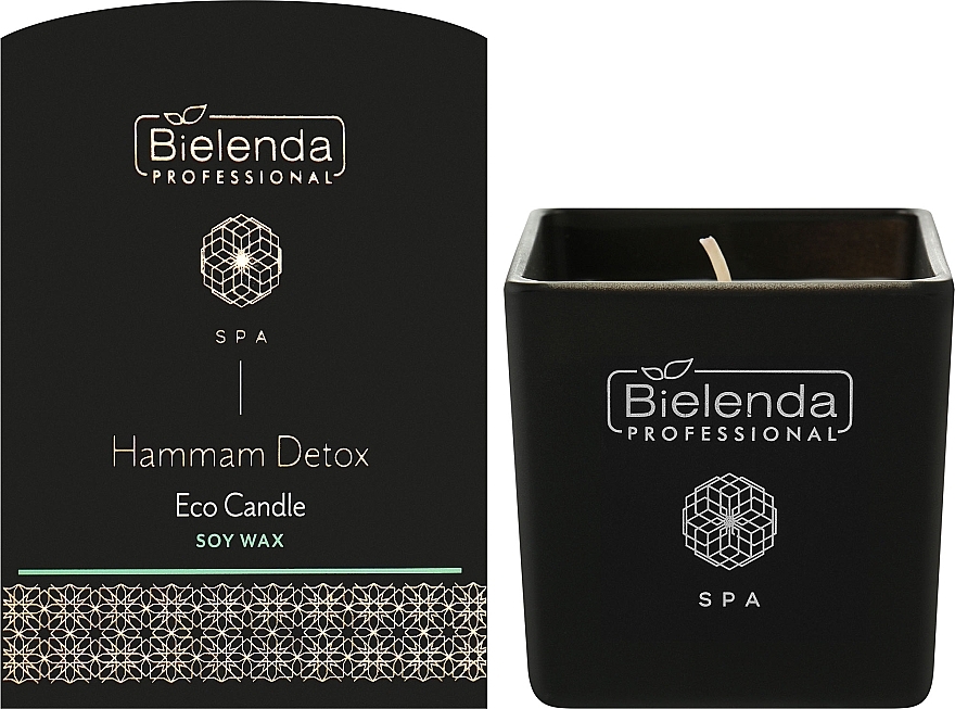 УЦЕНКА Ароматическая соевая восковая экосвеча - Bielenda Professional SPA Ritual Hammam Detox Fragrant Soy Wax Eco Candle * — фото N2